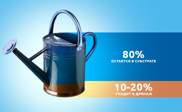 Пропорции выхода дренажа и воды для полива 10-20% жидкости уходит в дренаж