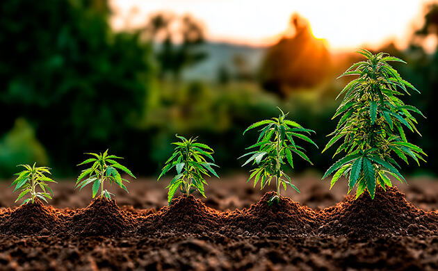 Этапы роста каннабиса от рассады до харвеста