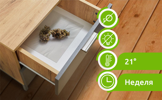 Пролечка шишек в выдвижном ящике