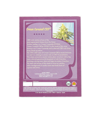 Семена сорта Cream Caramel CBD fem (Sweet Seeds)